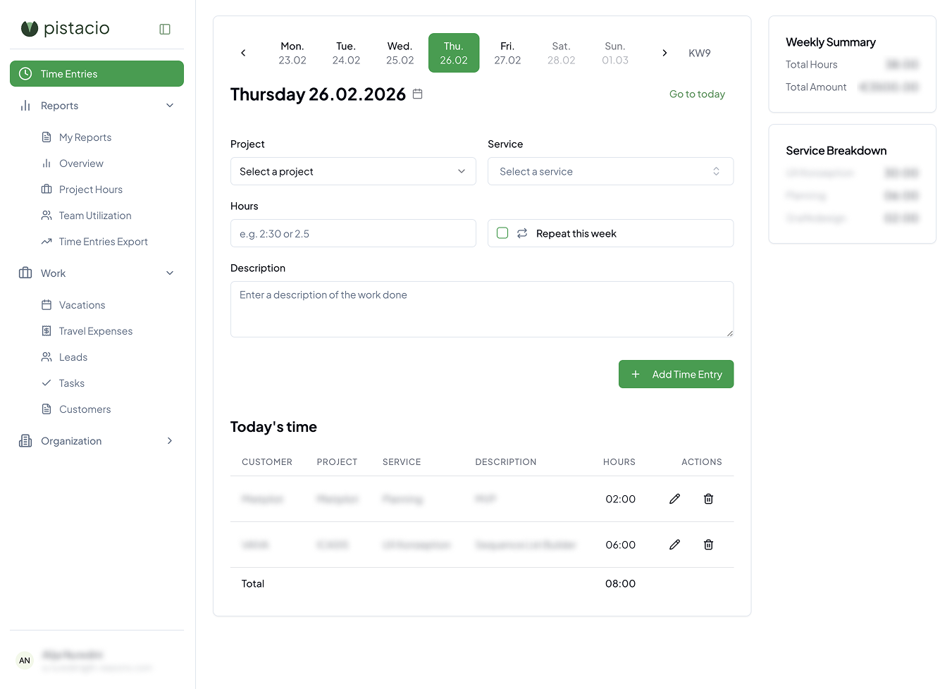 Dashboard preview for operations analytics and customer workflows.